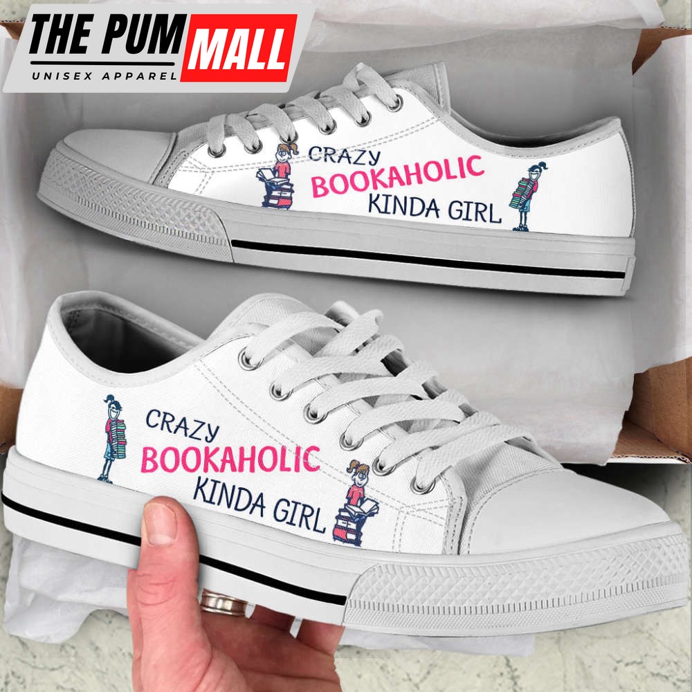 Canvas Print Lowtop Casual Shoes: Fashionable Book Kinda Girl