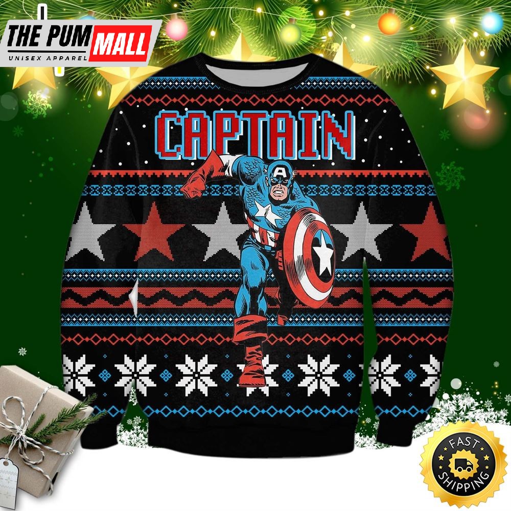 Captain America Marvel Movie 2025 Marvel Christmas Sweater
