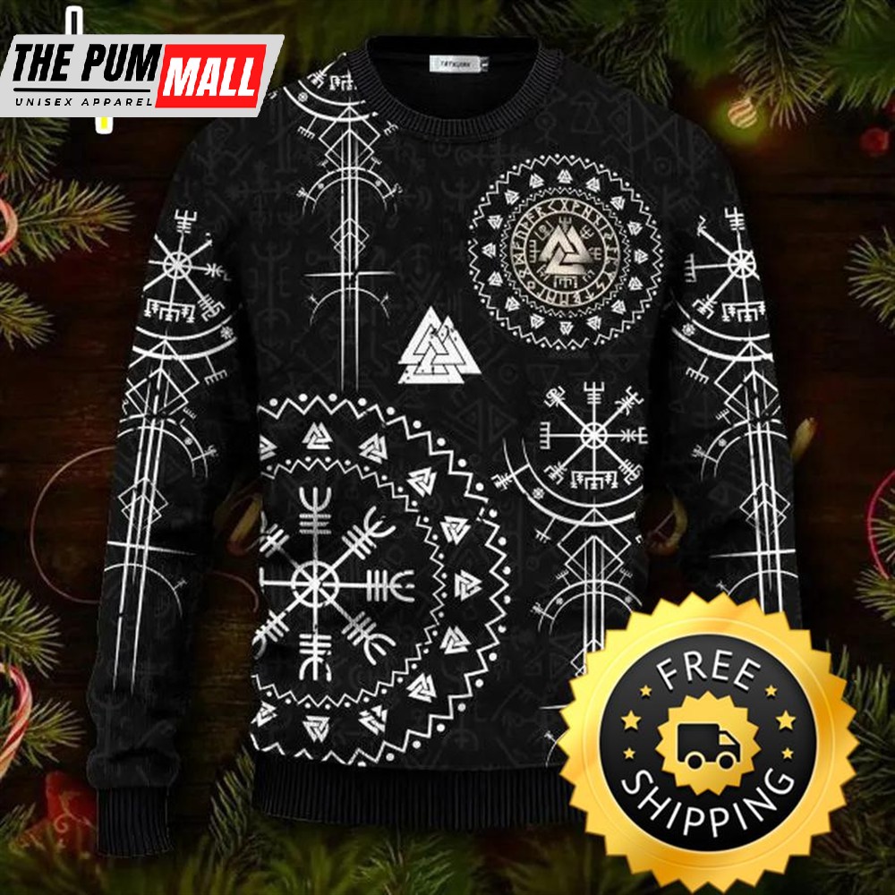 Careful Boy I’m Old For Good Reason Viking Ugly Christmas Sweater, Viking Ugly Sweater