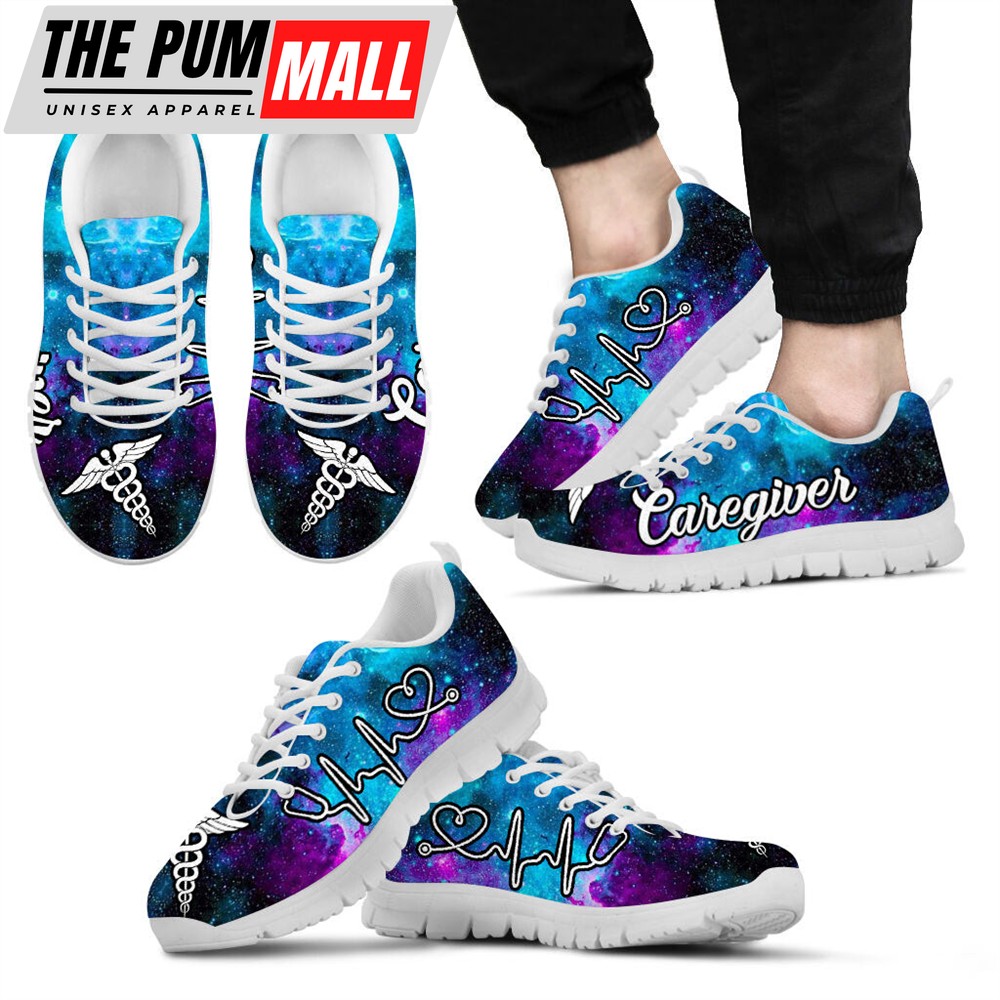 Caregiver Galaxy Heartbeat Sneaker Fashion Shoes For Men And Women Comfortable Walking Running Lightweight Casual Shoes