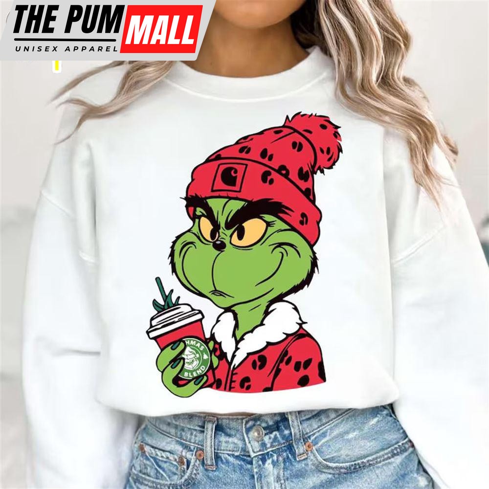 Carhartt Red Grinch Starbucks Coffee Shirt, Carhartt Grinches Coffee Shirt