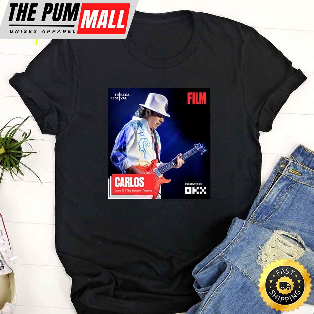Carlos Santana Film Beacon Theatre Tour 2025 Black T-Shirt