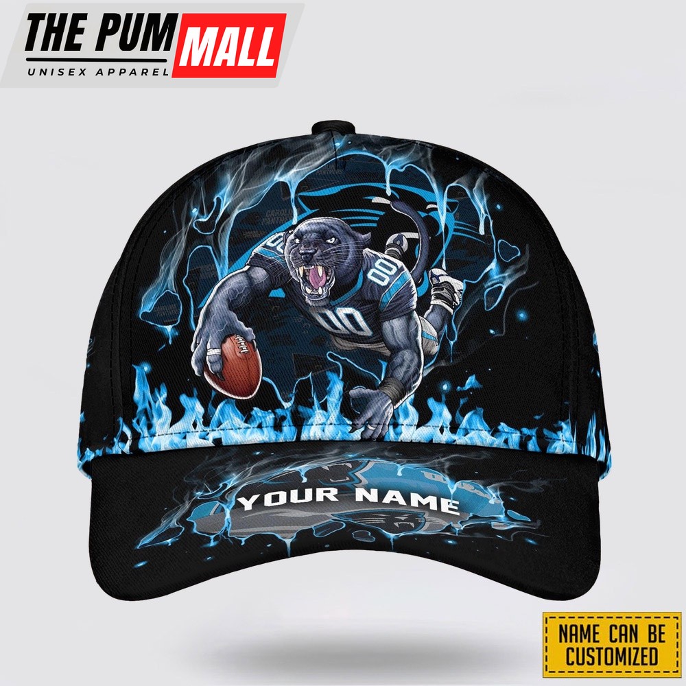 Carolina Panthers All Over Printed Nfl Baseball Caps Custom Name Caps Best Gift For Fans