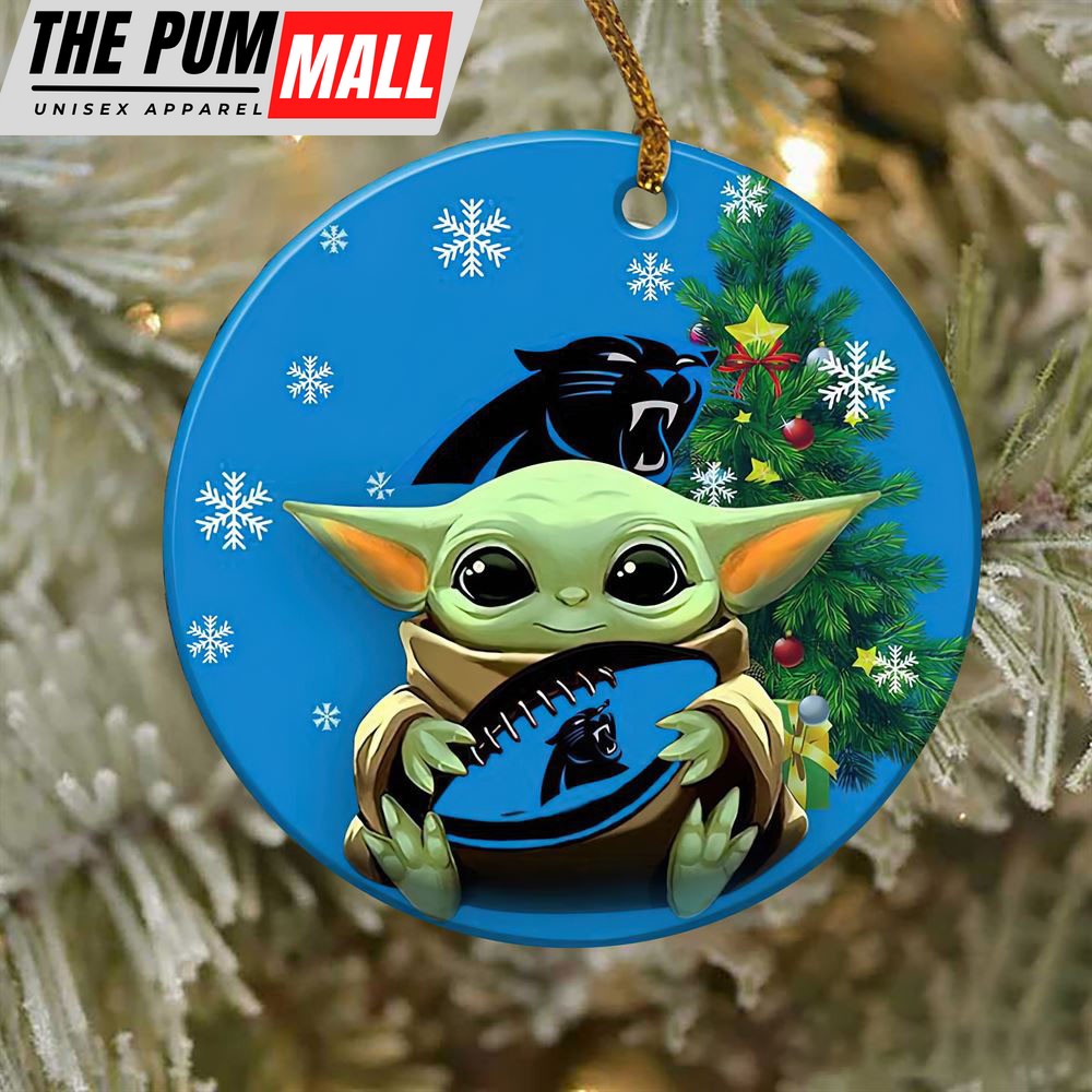Carolina Panthers Baby Yoda NFL Ornaments Limited Edition