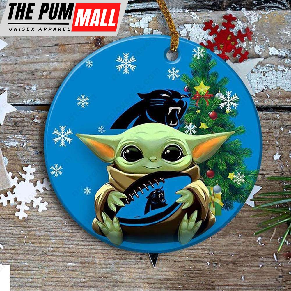 Carolina Panthers Baby Yoda Ornament Christmas Tree Decorations NFL Gifts Limited Edition