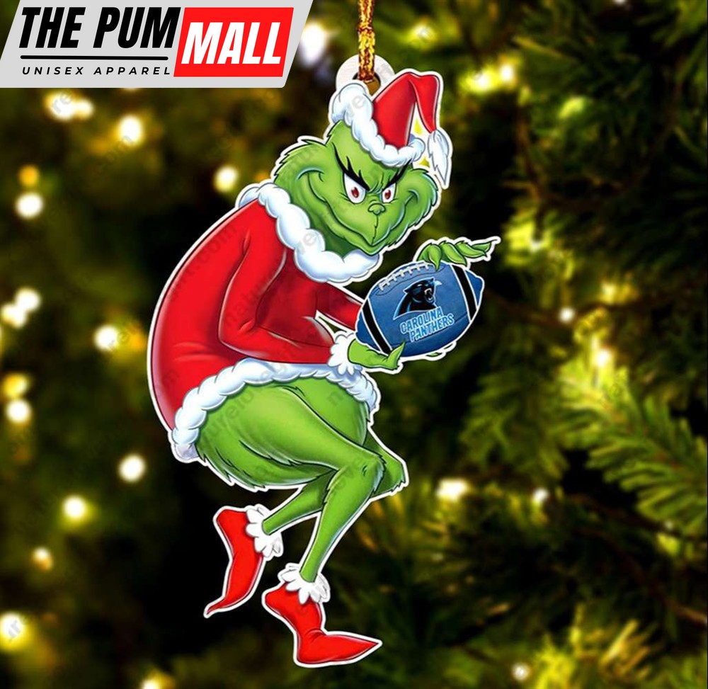 Carolina Panthers Christmas Grinch Ornament Grinch Xmas Tree Decoration Limited Edition