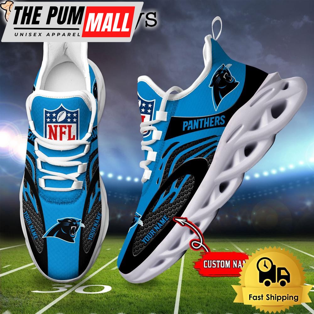 Carolina Panthers Custom Max Soul Shoes
