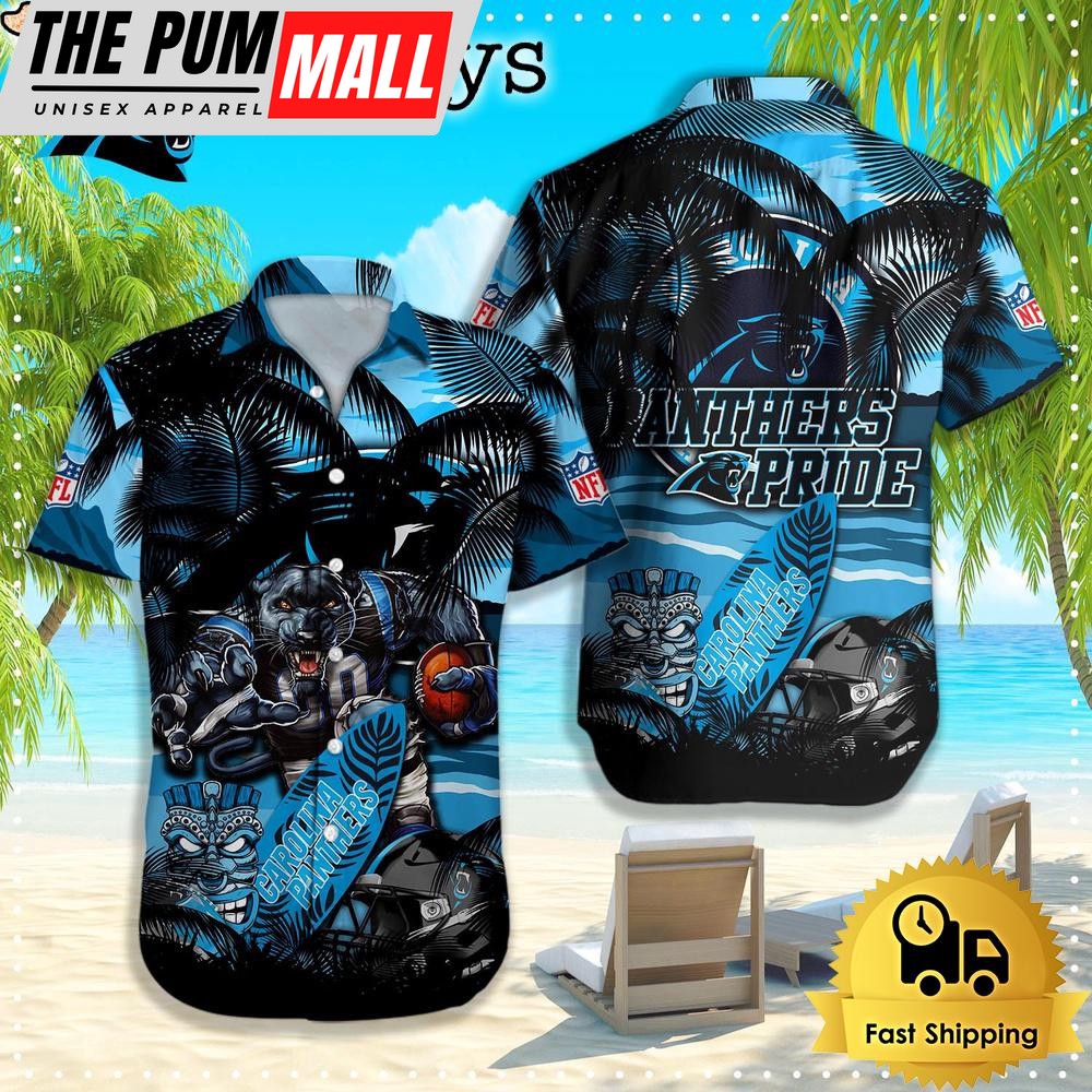 Carolina Panthers Hawaiian Shirt, NFL Aloha Shirt For Football Fans