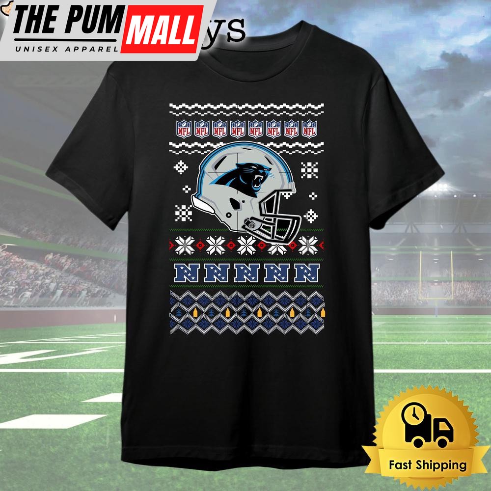 Carolina Panthers Helmet Team Christmas T Shirt