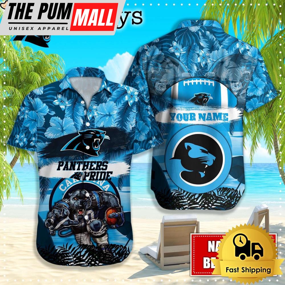 Carolina Panthers Mascot Football Hawaiian Shirt, NFL Aloha Shirts