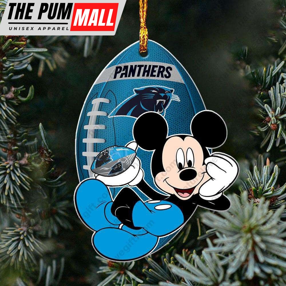 Carolina Panthers Mickey Mouse Ornament Disney Christmas Decorations Limited Edition