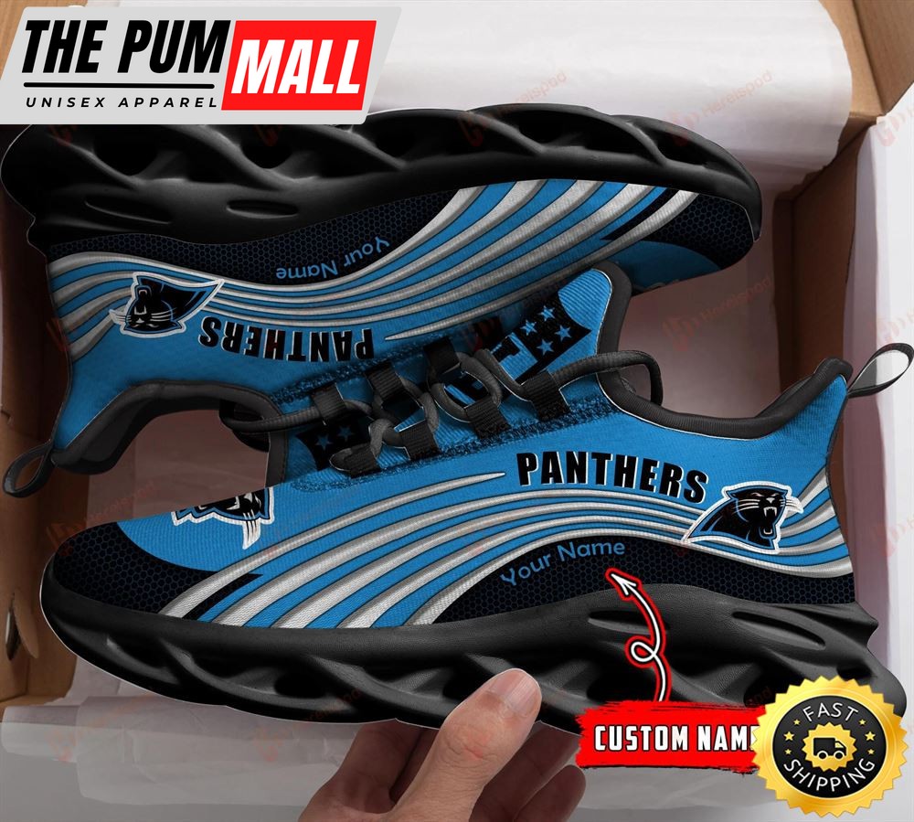 Carolina Panthers NFL Personalized Clunky Shoes Running Adults