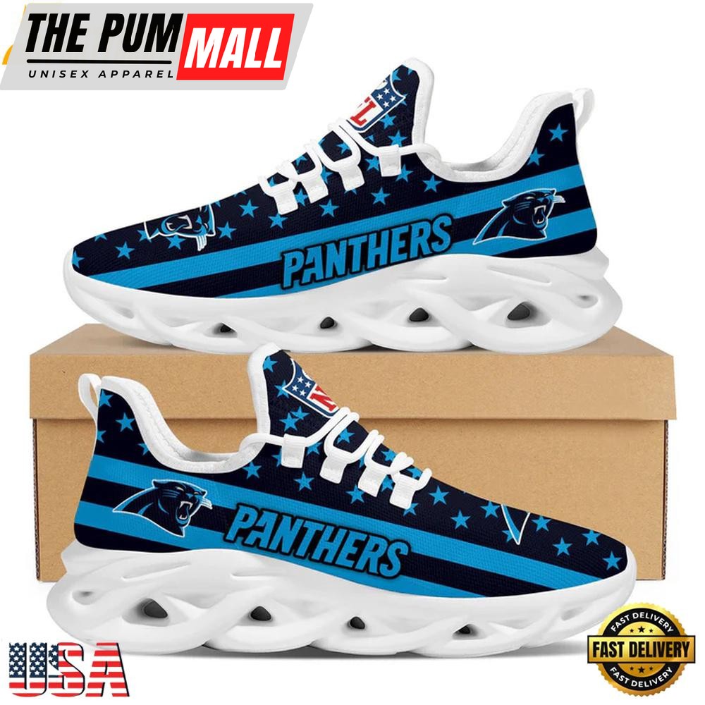 Carolina Panthers NFL US Flag Max Soul Shoes, Running Sneakers Shoes For Men Women