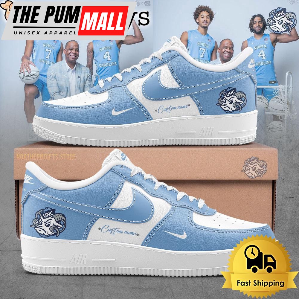 Carolina Tar Heels ACC Basketball Custom Name Air Force 1 Shoes