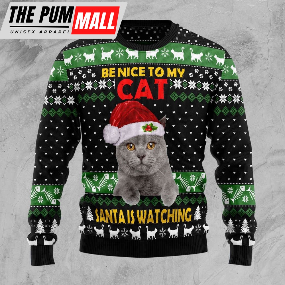 Cat Be Nice Ugly Christmas Sweater, For Men & Women, Best Gift For Christmas