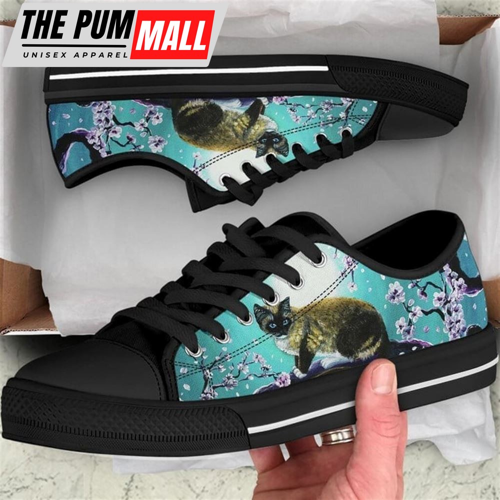 Cat Cherry Blossom Low Top Shoes – Low Top Shoes Mens, Women