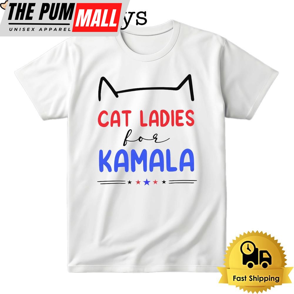 Cat Ladies For Kamala Harris 2024 President Bright T Shirt