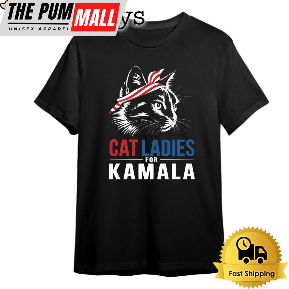 Cat Ladies For Kamala T Shirt Kamala Harris 2024 T Shirt