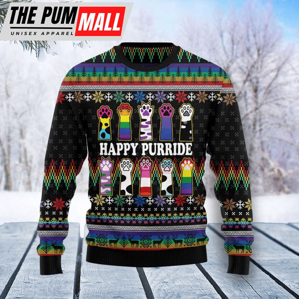 Cat LGBT Color T1711 Ugly Christmas Sweater – Best Gift For Christmas