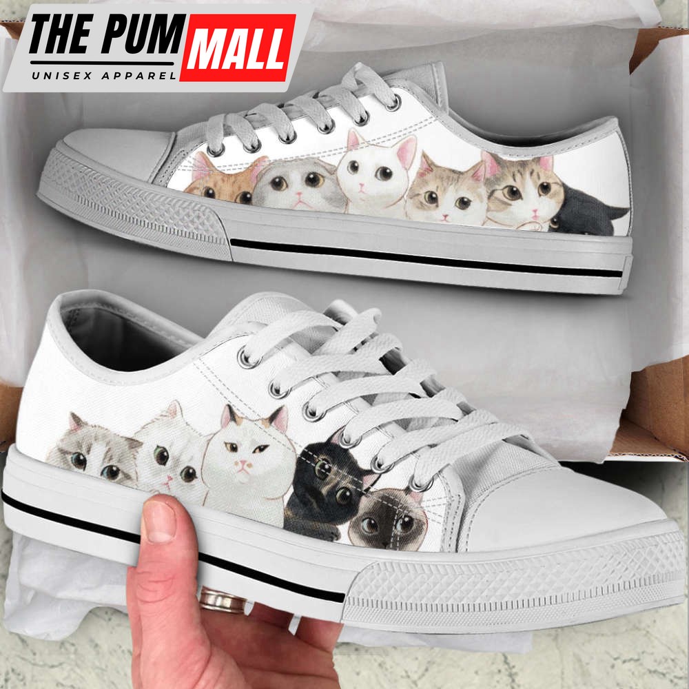 Cat Lover Shoes Collect Low Top Shoes Canvas Shoes Print Lowtop