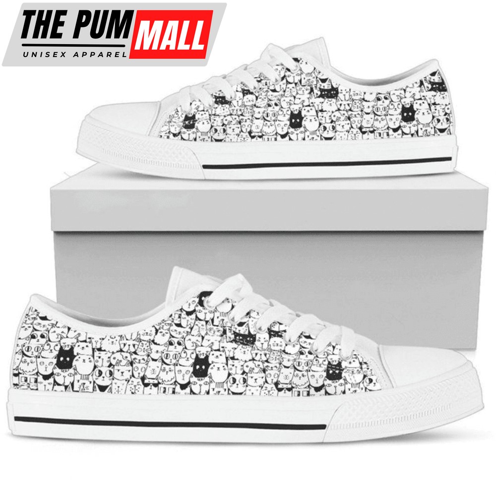 Cat Lover Womens Low Top shoes PN205369Sb – Trendy Footwear
