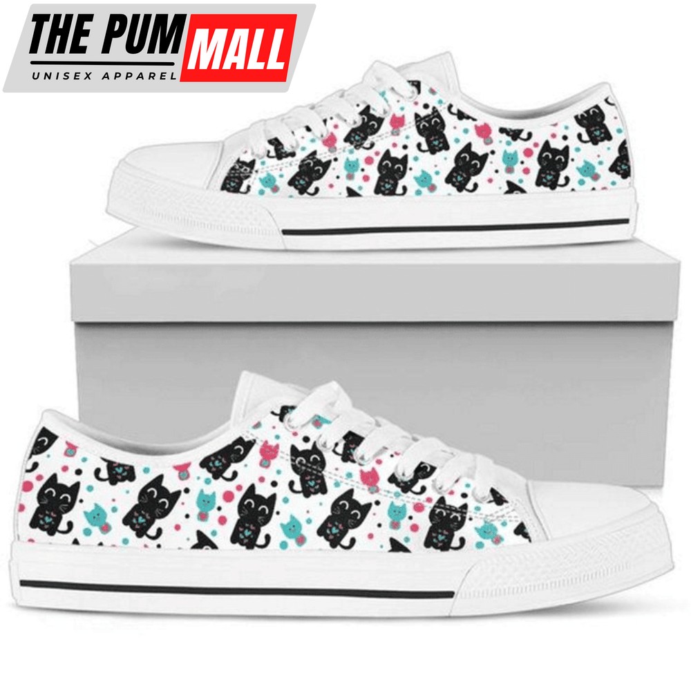 Cat Pattern Low Top Shoes PN205354Sb – Stylish & Sustainable Footwear