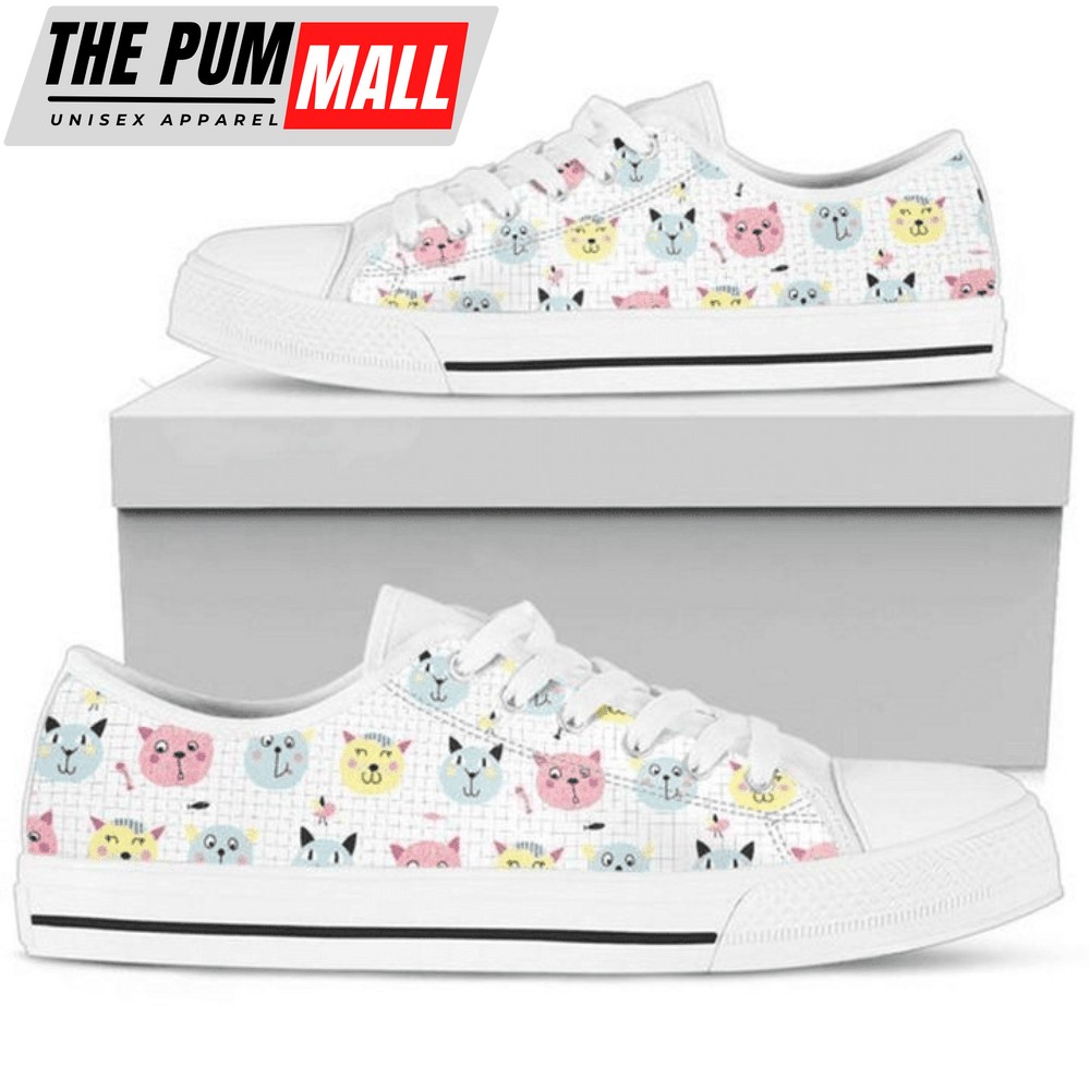 Cat Pattern Low Top Shoes PN205355Sb – Comfortable & Trendy Footwear
