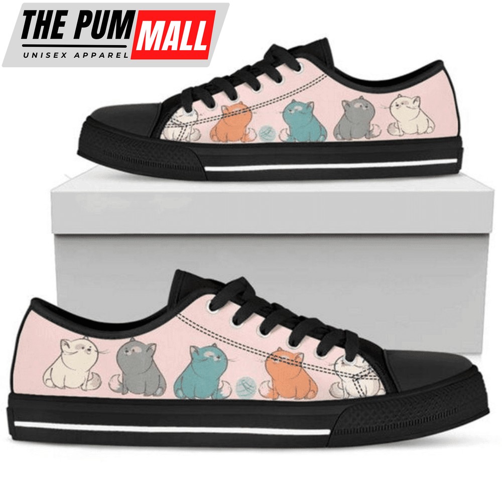 Cat Pattern Low Top Shoes PN205359Sb – Stylish & Sustainable Footwear