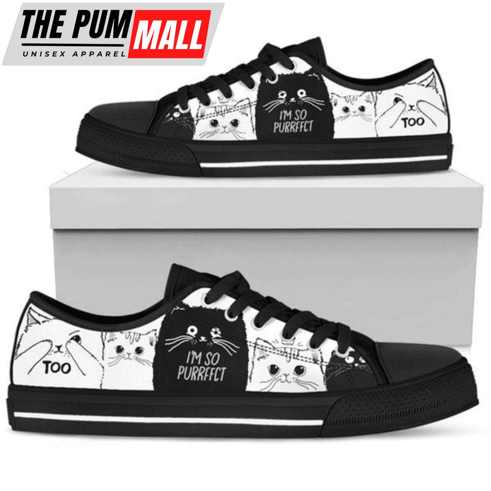 Cat Pattern Low Top Shoes PN205360Sb