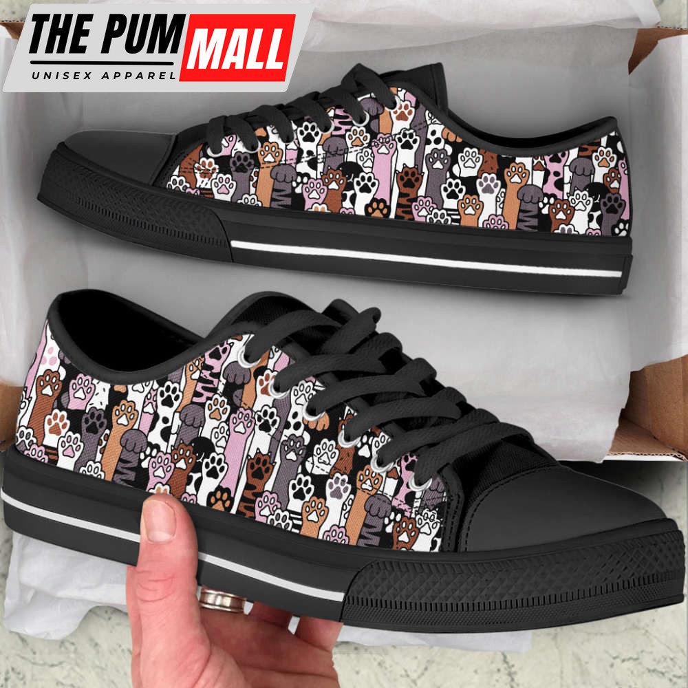 cat-paw-print-shoes-draw-colors-low-top-shoes-canvas-shoes-print-lowtop-3ksd7bb3 Cat Paw Print Shoes Draw Colors Low Top Shoes Canvas Shoes Print Lowtop