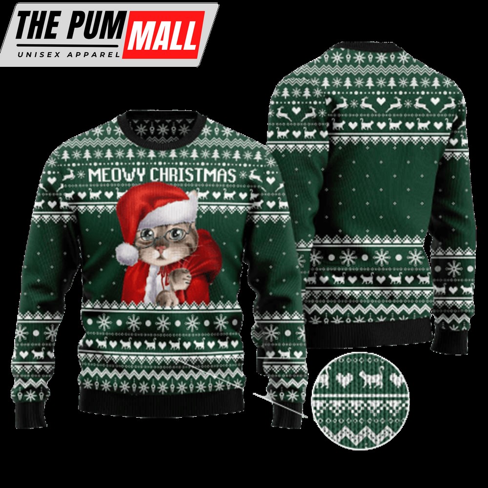 Cat Santa Ugly Christmas Sweater, Best Gift For Christmas 2023