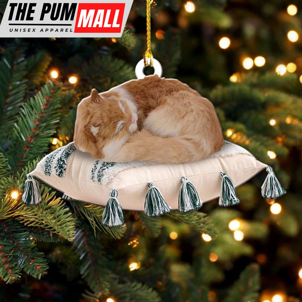 Cat Sleeping On Pillow Ornament Cat Ornaments For Christmas Tree Cute Christmas Decor Limited Edition