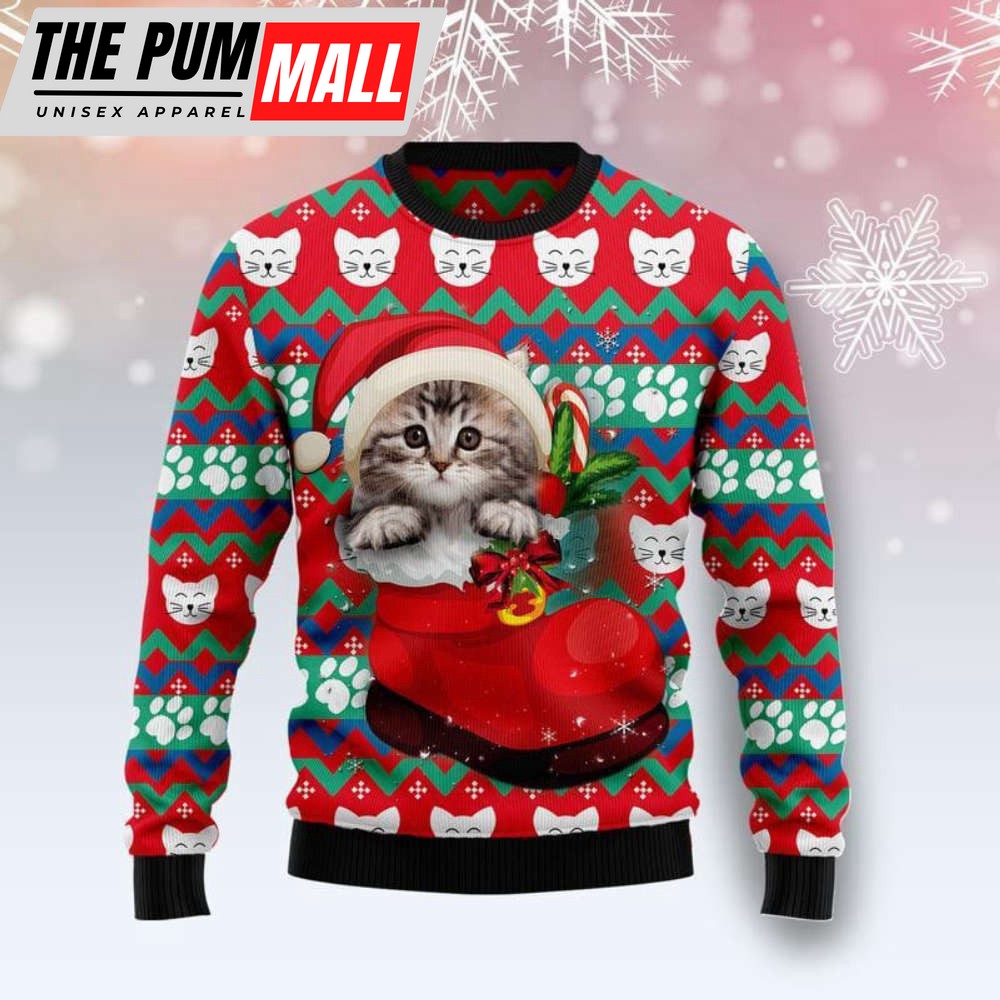 Cat Socks Ugly Christmas Sweater, Best Gift For Christmas 2023