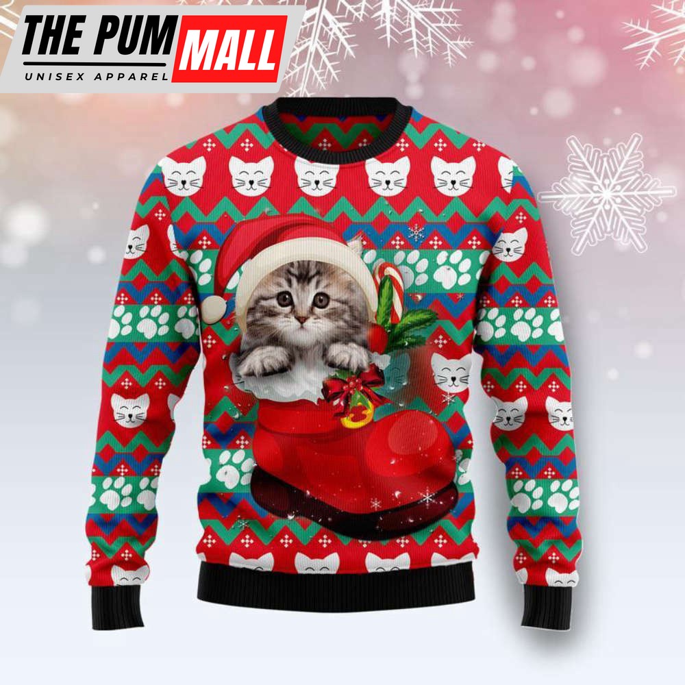 Cat Socks Ugly Christmas Sweater, For Men & Women, Best Gift For Christmas