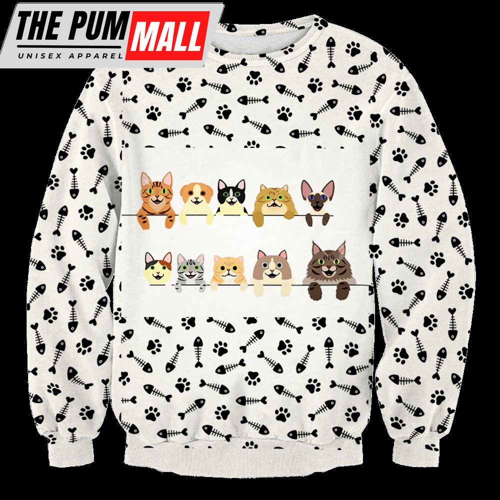 Cats And Their Backs For Unisex Ugly Christmas Sweater For Men And Women