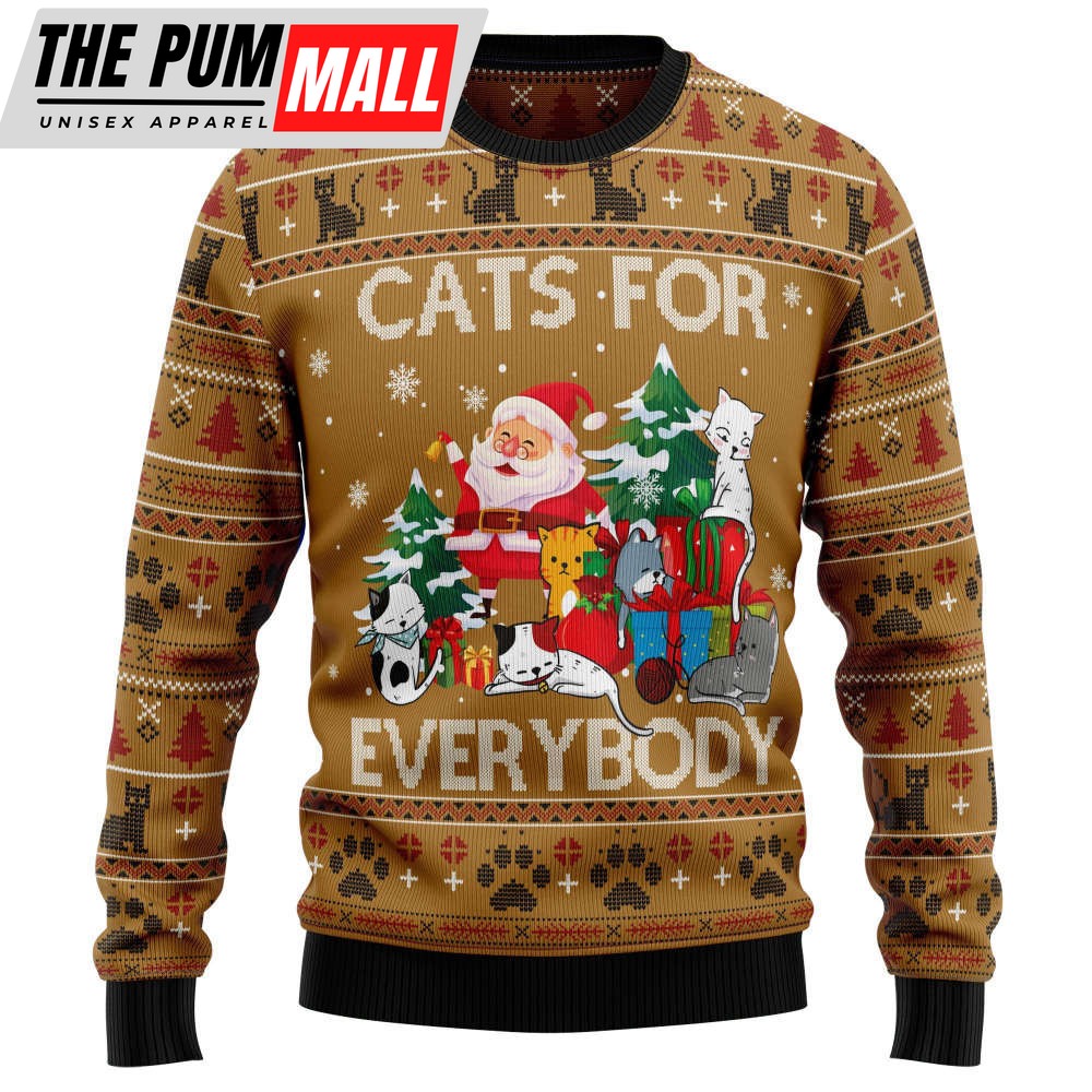 Cats For Everybody G51022 Ugly Christmas Sweater – Noel Malalan Signature