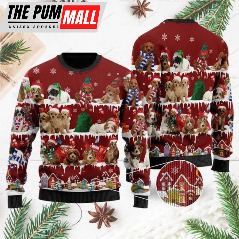 Cavoodle Dog Ugly Christmas Sweater – Christmas Gift: Festive Pet Apparel