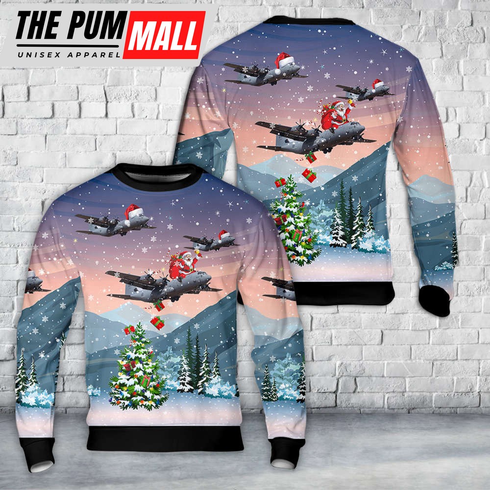 CC-130J-30 Hercules Christmas Sweater Royal Canadian Air Force L-382