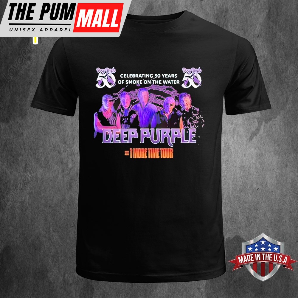 Celebrating 50 Years Of Smoke On The Water Deep Purple 1 More Time Tour Music 2025 Unisex T-Shirt