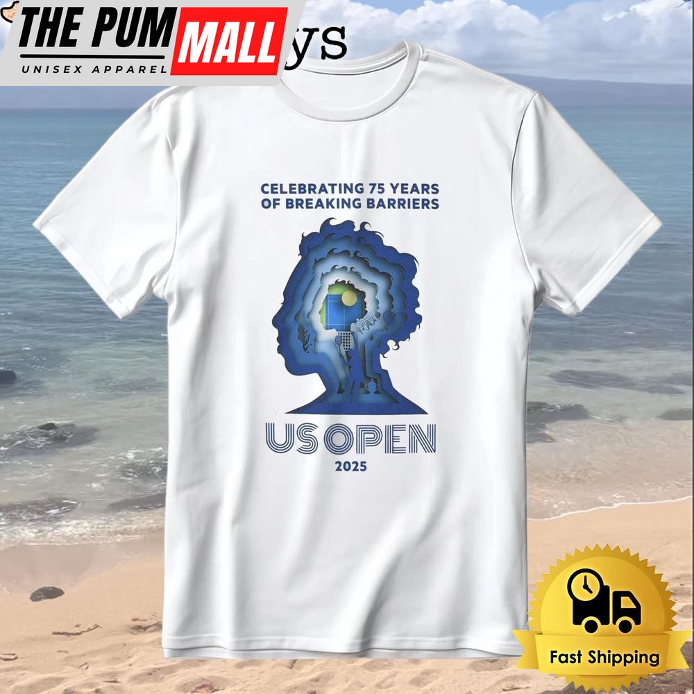 Celebrating 75 Years Of Breaking Barriers US Open 2025 T-Shirt