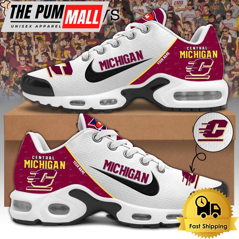 Central Michigan Football Mascot Symbol Custom Air Max Plus Shoes