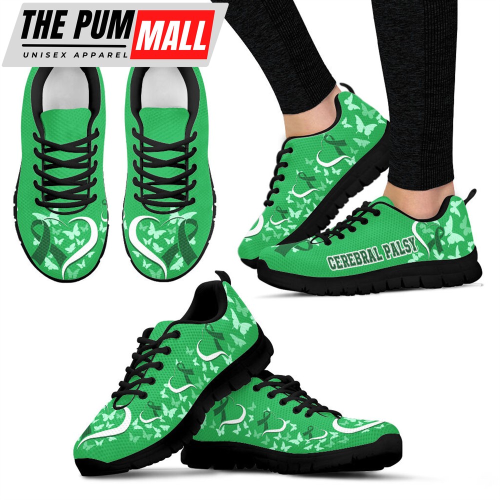 Cerebral Palsy Shoes Heart Ribbon Sneaker Walking Shoes – Best Gift For Men And Women Malalan