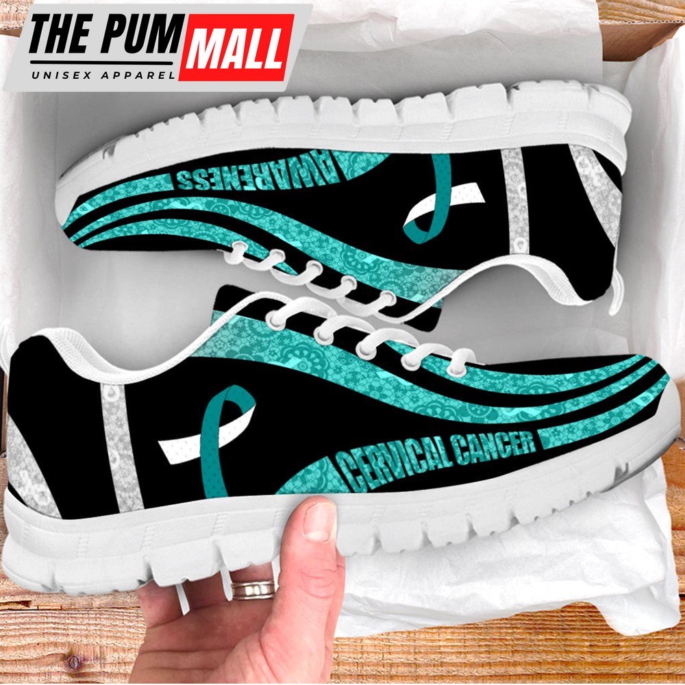 Cervical Cancer Awareness Shoes Shoes Holowave Sneaker Walking Shoes – Best Gift For Men And Women Malalan