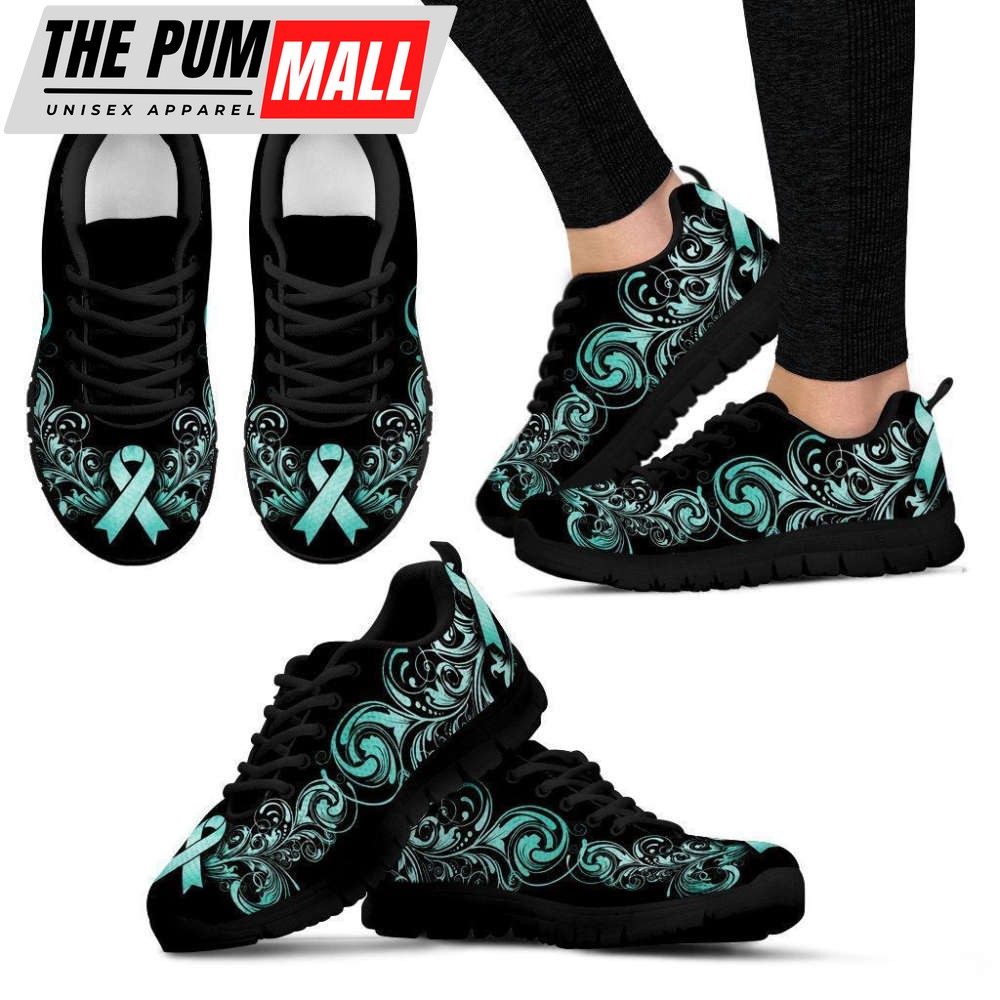 Cervical Cancer Awareness Women’s Sneakers, For Women Comfortable Walking Running Lightweight Casual Shoes
