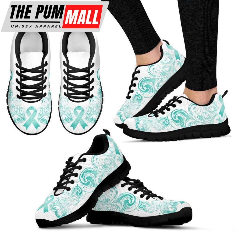 Cervical Cancer Awareness Women’s Sneakers, For Women Comfortable Walking Running Lightweight Casual Shoes