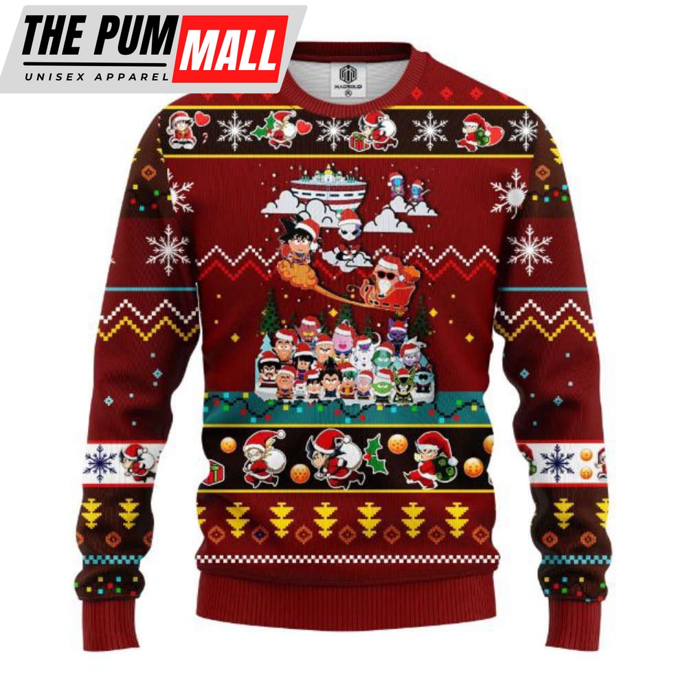 Characters Dragon Ball Ugly Christmas Sweater