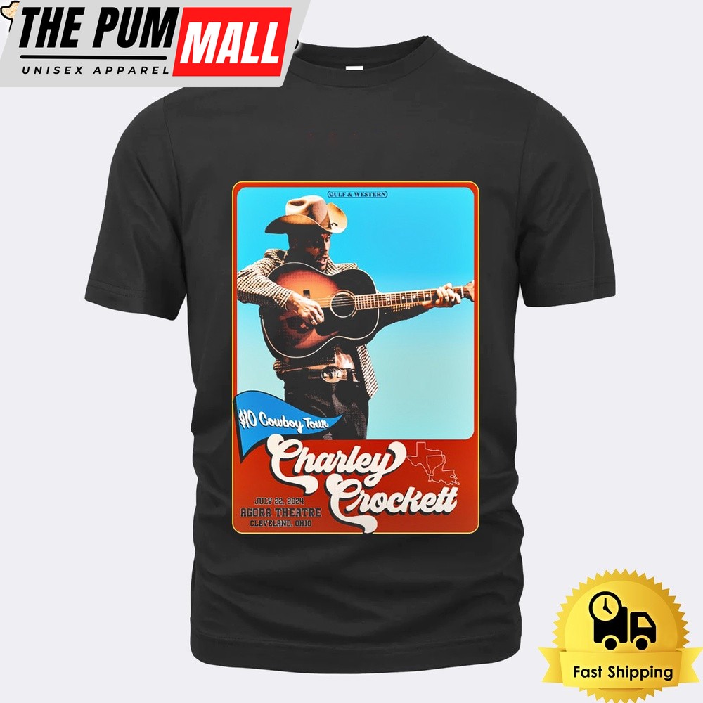 Charley Crockett At Agora Theatre In Cleveland OH On July 22 2024 Unisex T-Shirt