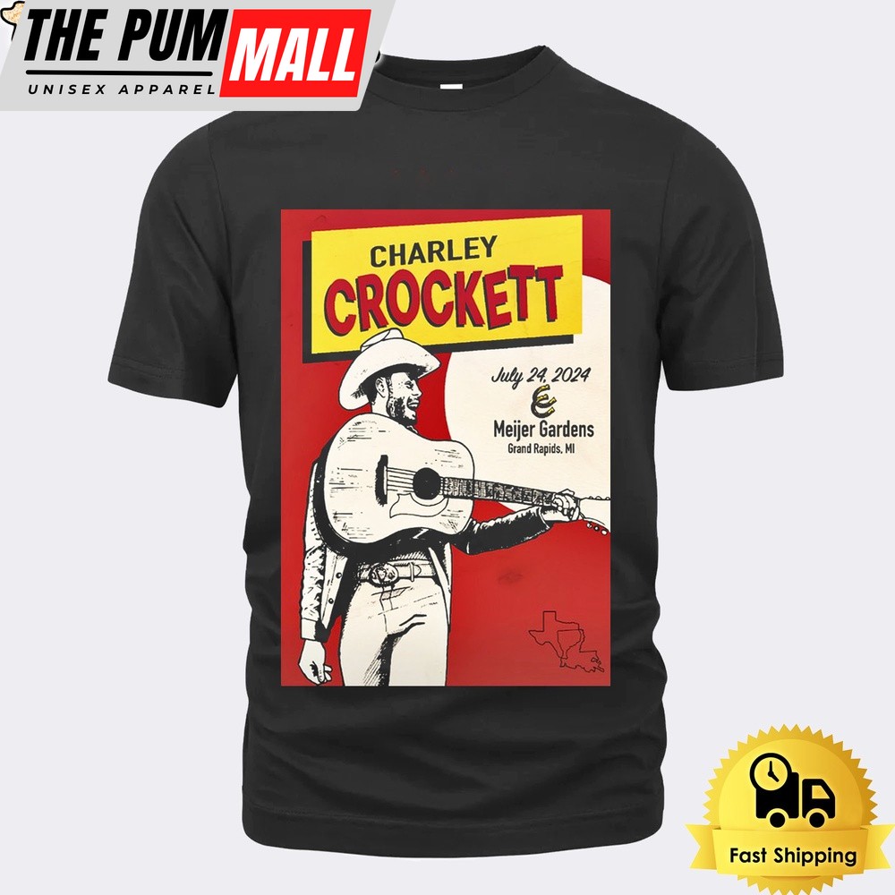 Charley Crockett At Frederik Meijer Gardens Grand Rapids MI On July 24 2024 Unisex T-Shirt