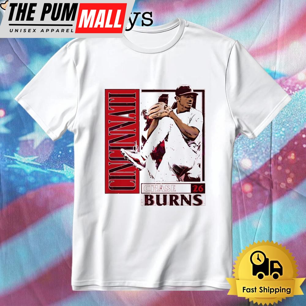 Chase Burns Cincinnati Baseball Player Card T-Shirt