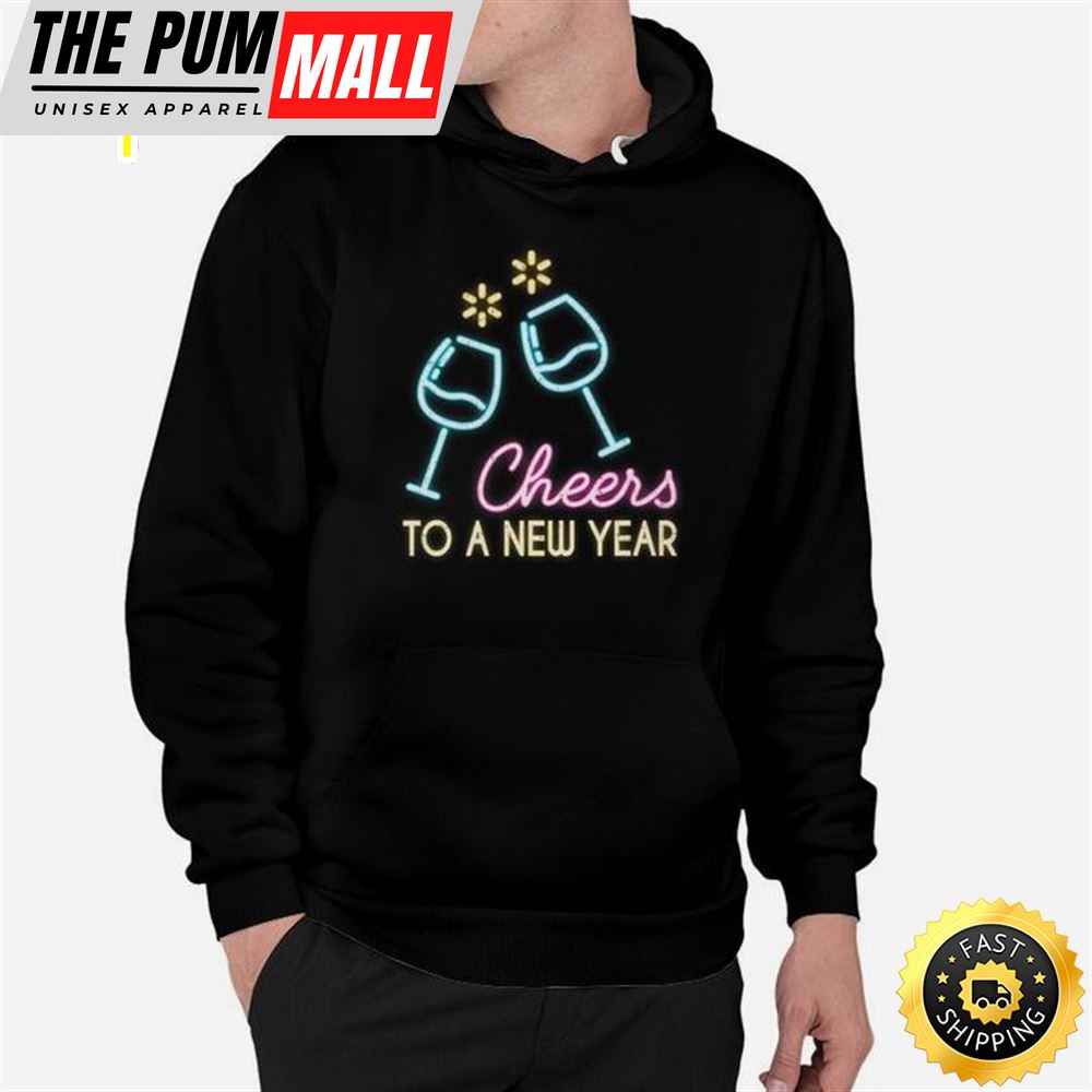 Cheers To A New Year Wine Glass New Years Eve 2019 Unisex Basic T-shirt